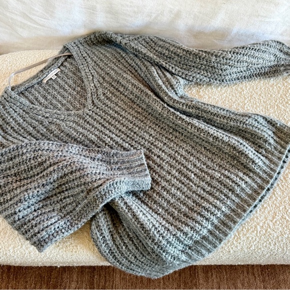 Rebecca Minkoff Sweaters - Rebecca Minkoff Charcoal V-Neck Sweater
